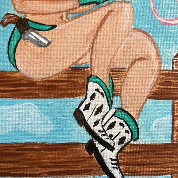 Western Pinup Style Painting - Picture 8 of 10
